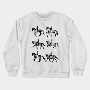 Black Dressage Horses Crewneck Sweatshirt